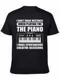Piano Player Black Graphic Tee