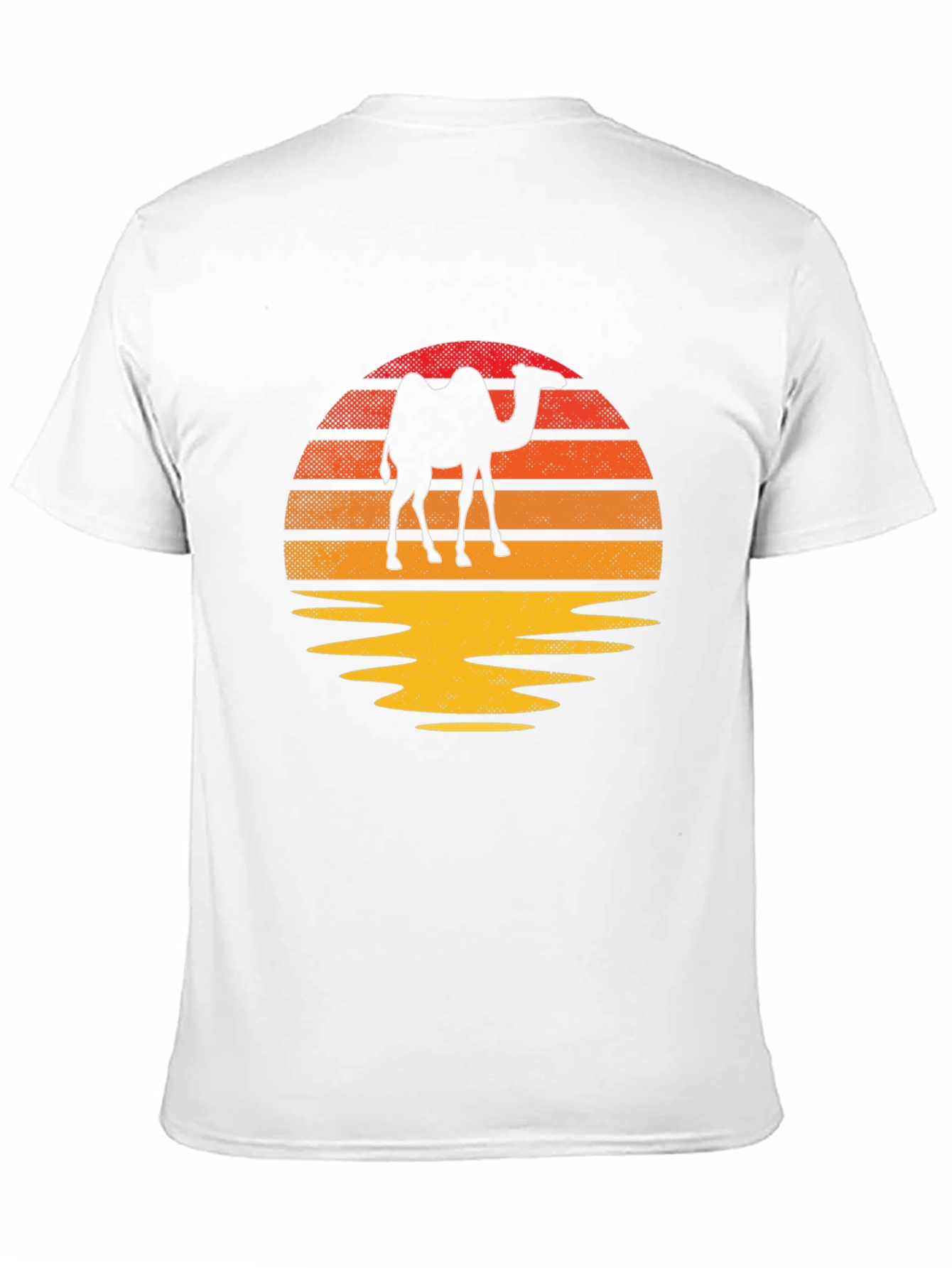 Camel Silhouette Sunset T-Shirt - Retro Style