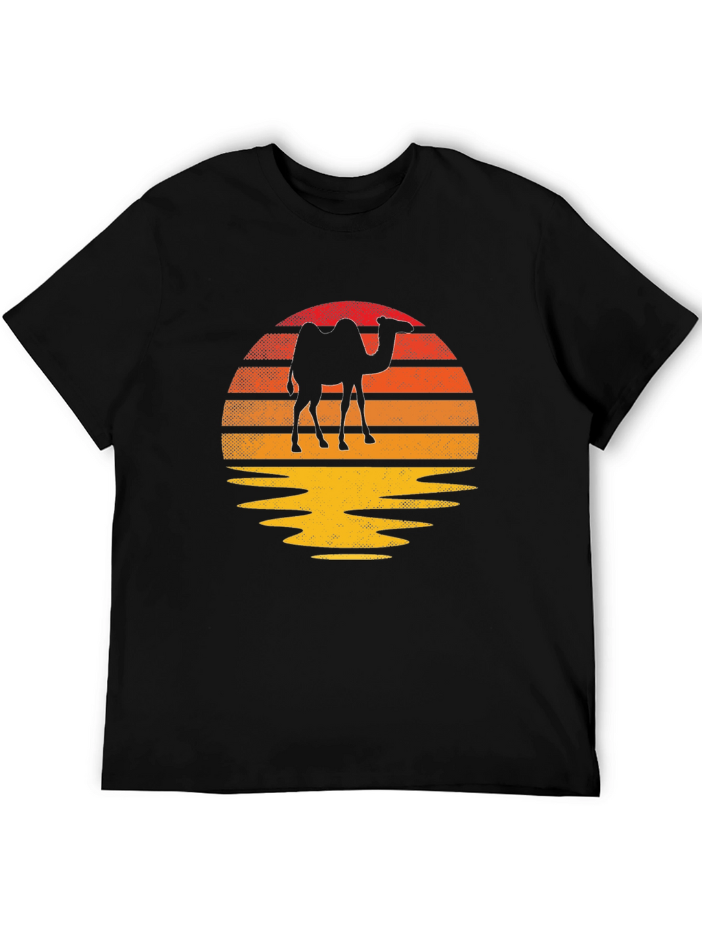 Camel Silhouette Sunset T-Shirt - Retro Style