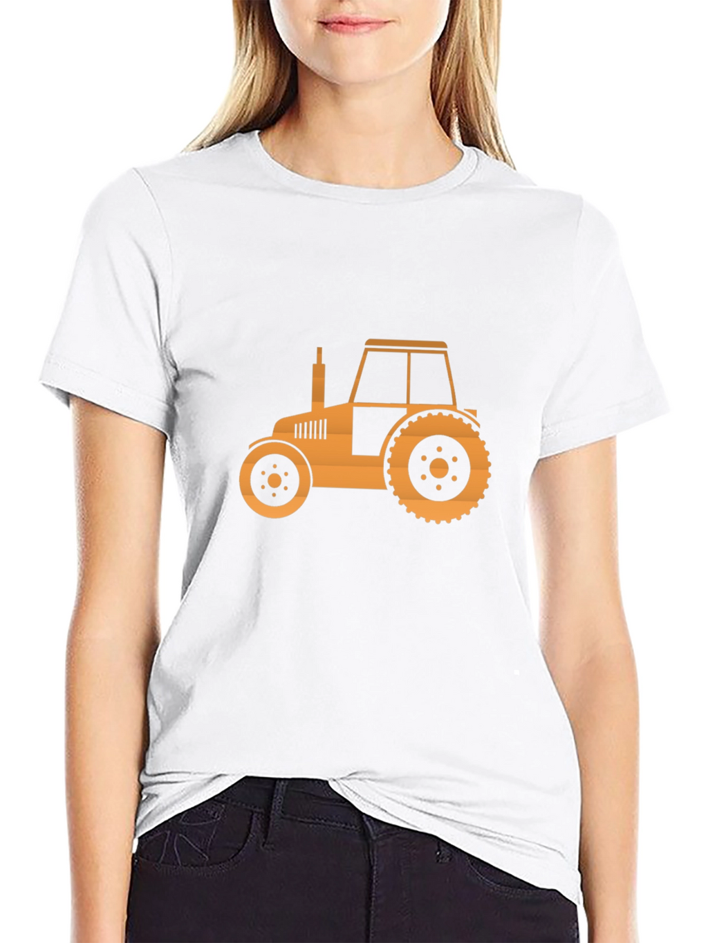 Tractor Graphic Tee - Mens Black Cotton T-Shirt