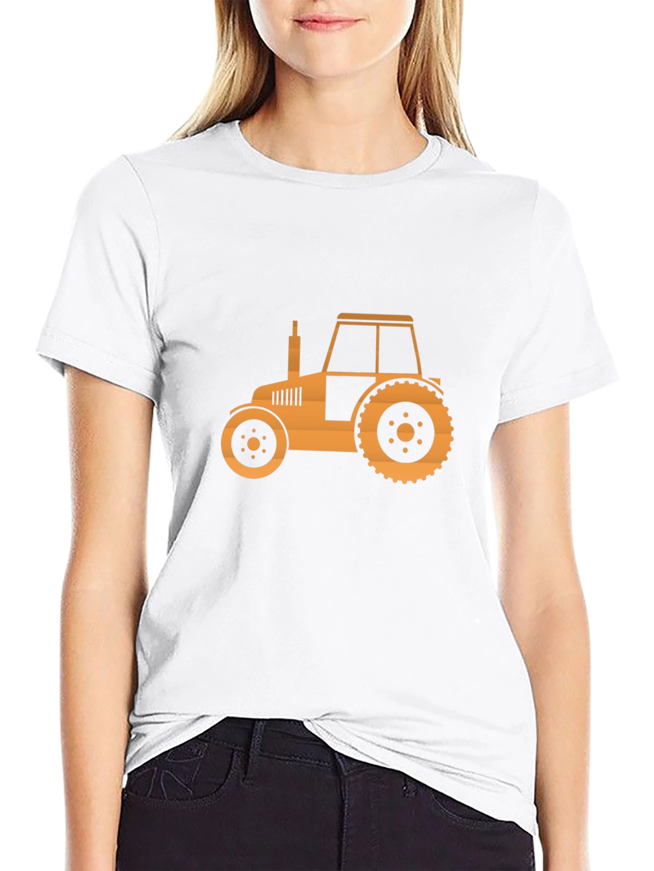 Tractor Graphic Tee - Mens Black Cotton T-Shirt