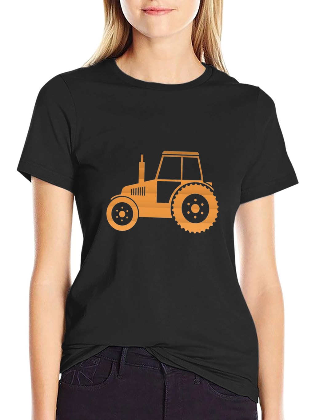 Tractor Graphic Tee - Mens Black Cotton T-Shirt