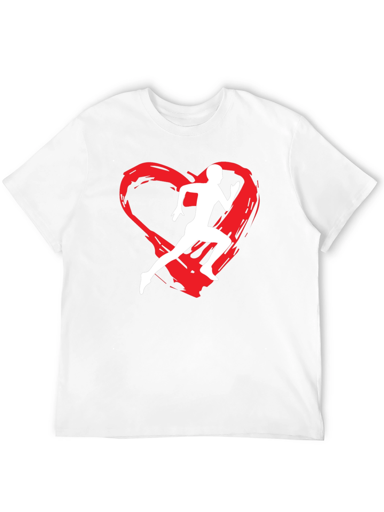 Runners Heart Graphic T-Shirt - Black