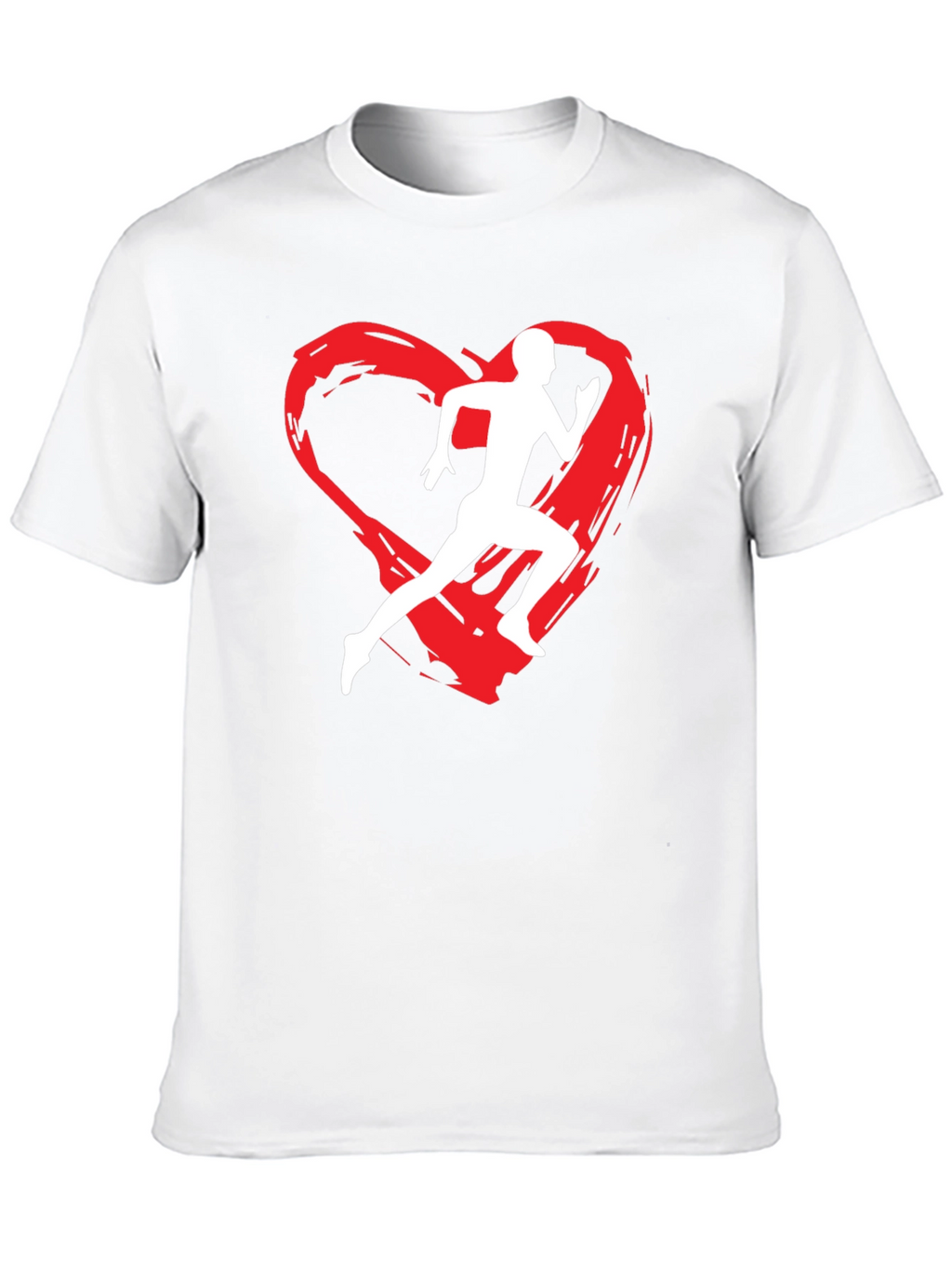 Runners Heart Graphic T-Shirt - Black