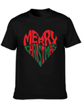 Merry Christmas Heart Graphic T-Shirt