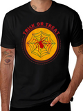 Trick or Treat Spider Web Halloween T-Shirt