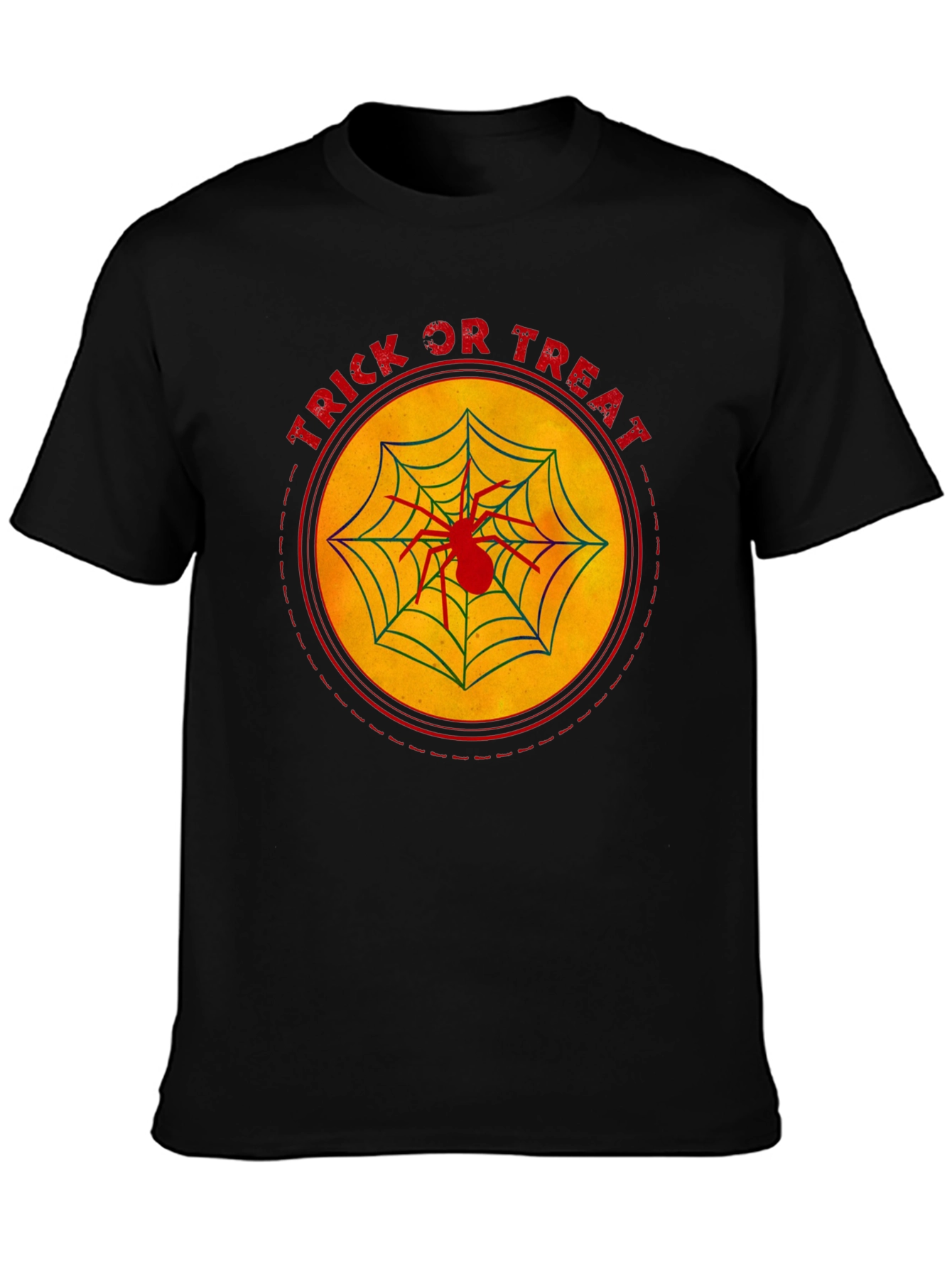 Trick or Treat Spider Web Halloween T-Shirt