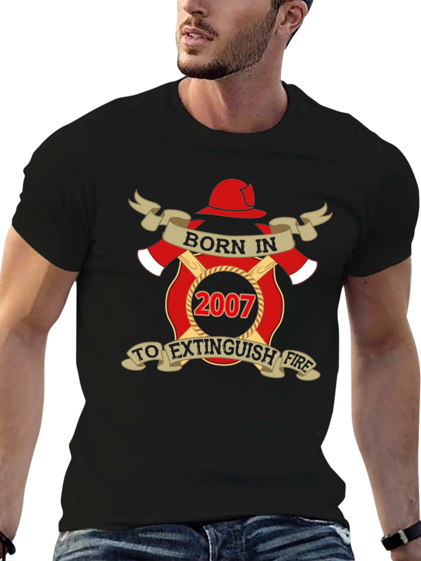 Born in 2007 Firefighter T-Shirt
