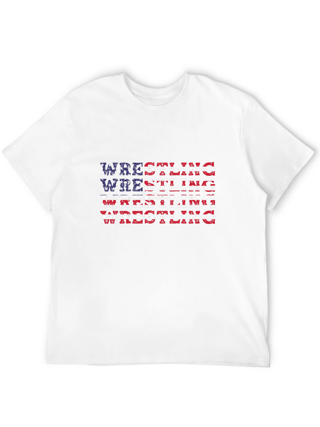 Wrestling USA Flag Graphic T-Shirt