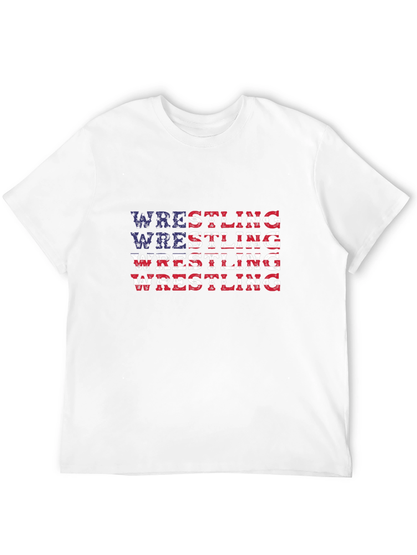 Wrestling USA Flag Graphic T-Shirt