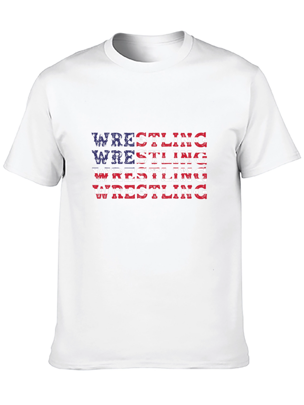 Wrestling USA Flag Graphic T-Shirt