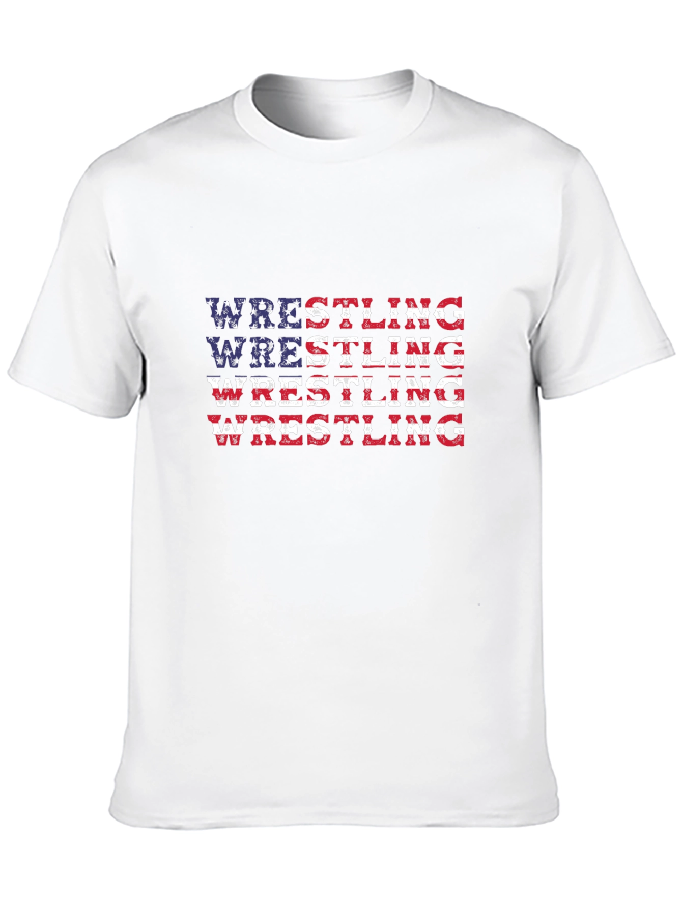 Wrestling USA Flag Graphic T-Shirt