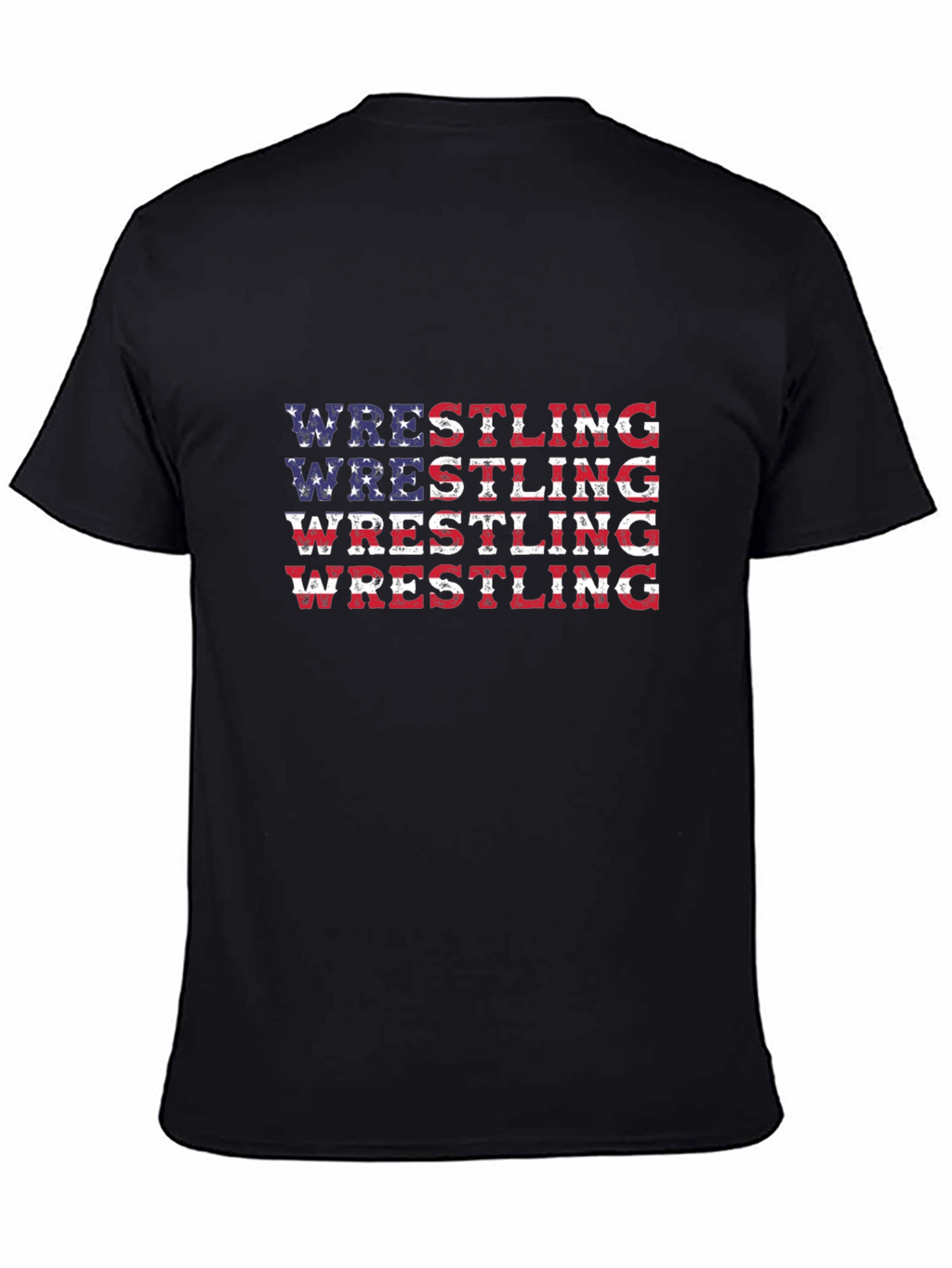 Wrestling USA Flag Graphic T-Shirt