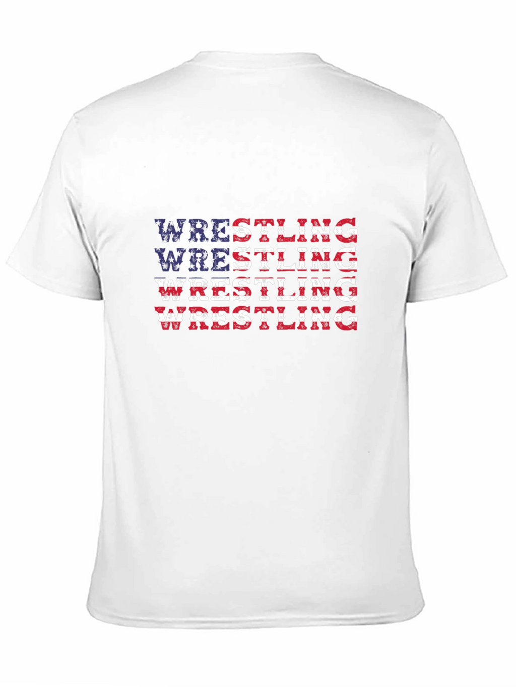 Wrestling USA Flag Graphic T-Shirt
