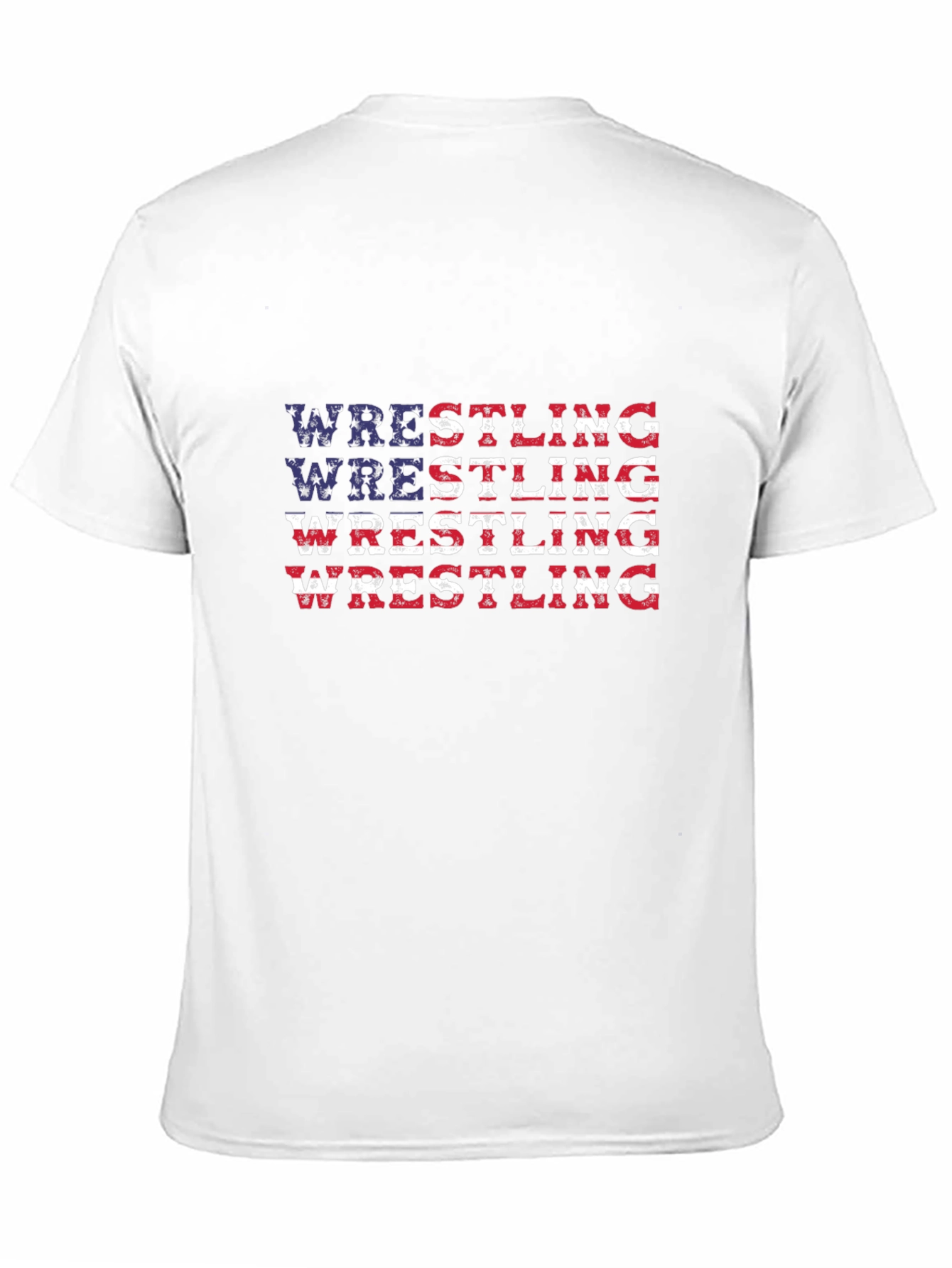 Wrestling USA Flag Graphic T-Shirt