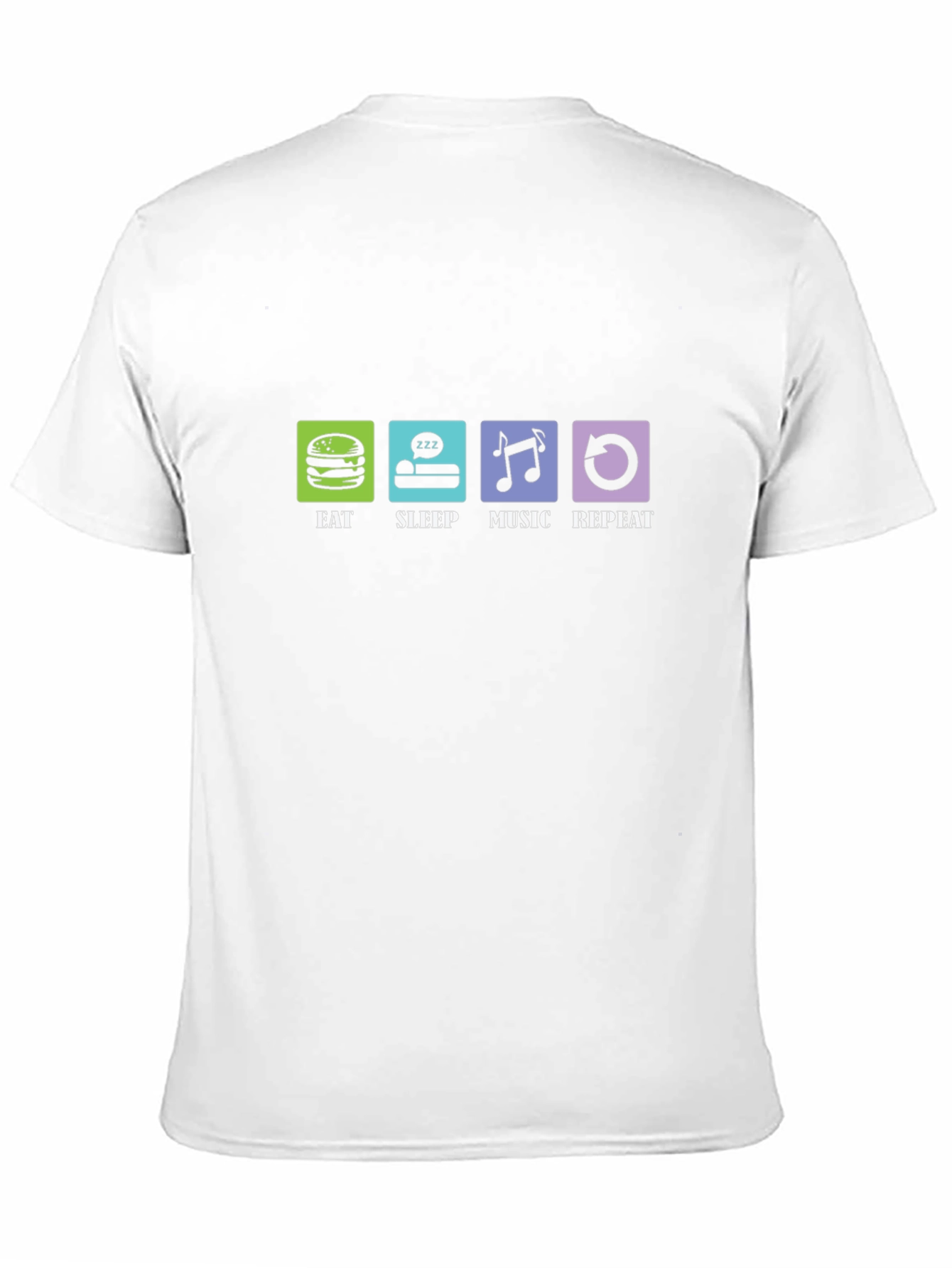 Eat Sleep Music Repeat Graphic T-Shirt