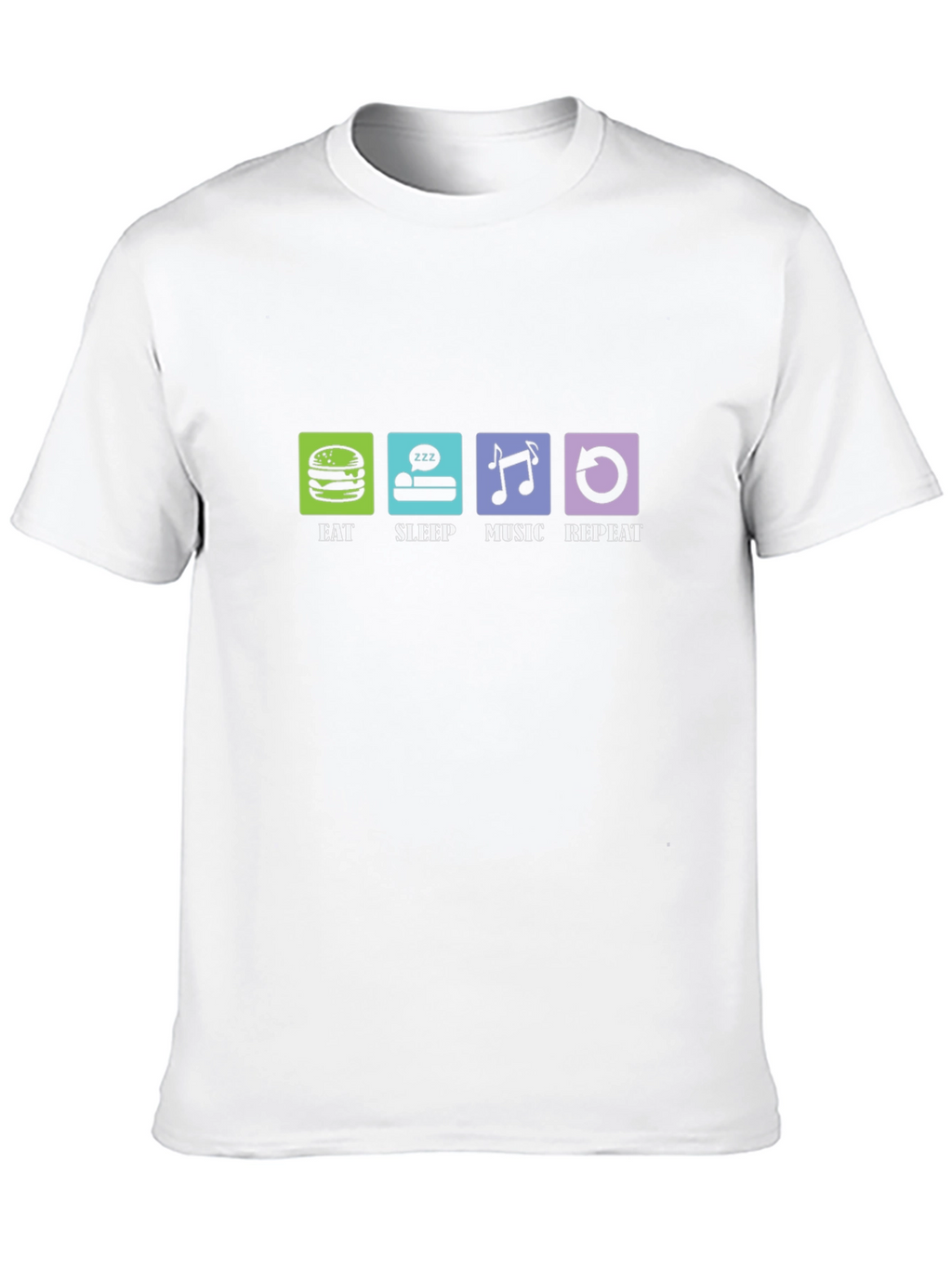 Eat Sleep Music Repeat Graphic T-Shirt