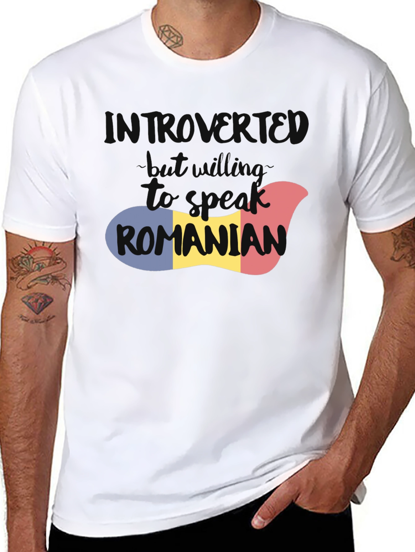 Introvert But Willing to Speak Romanian T-Shirt