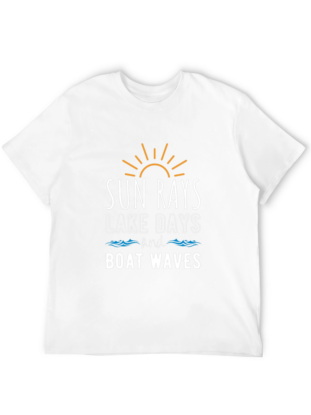 Sun Rays Lake Days Boat Waves Graphic Tee
