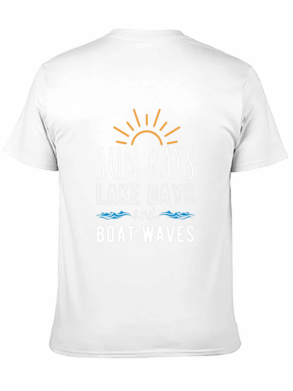 Sun Rays Lake Days Boat Waves Graphic Tee
