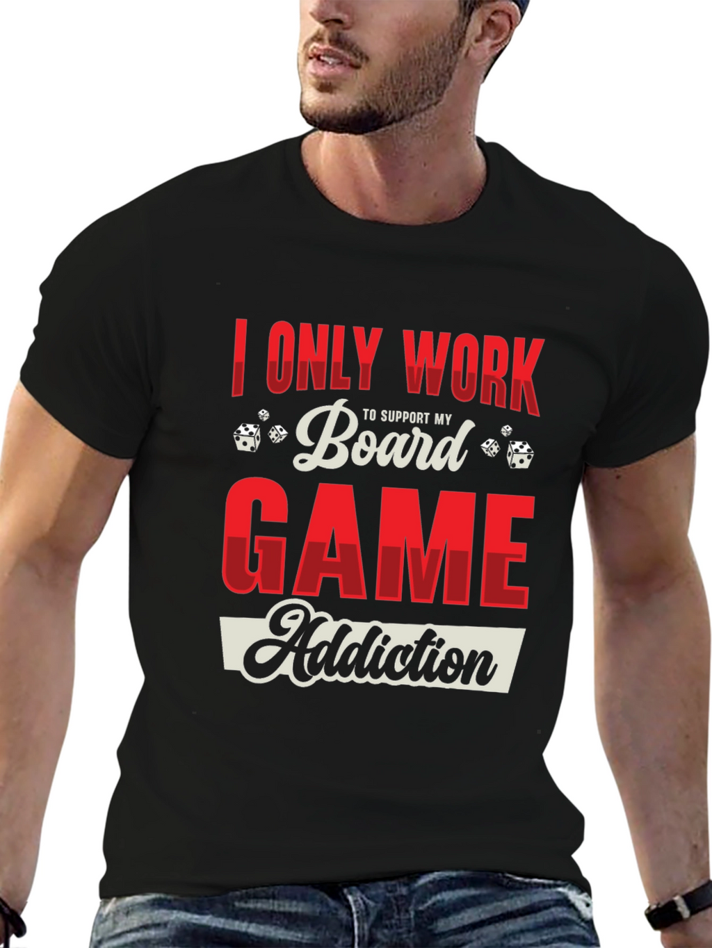Board Game Addiction T-Shirt - Novelty Graphic Tee