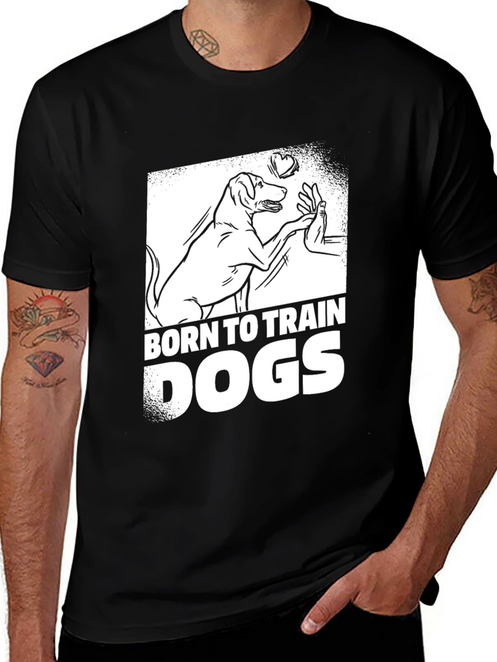 Born To Train Dogs Graphic T-Shirt