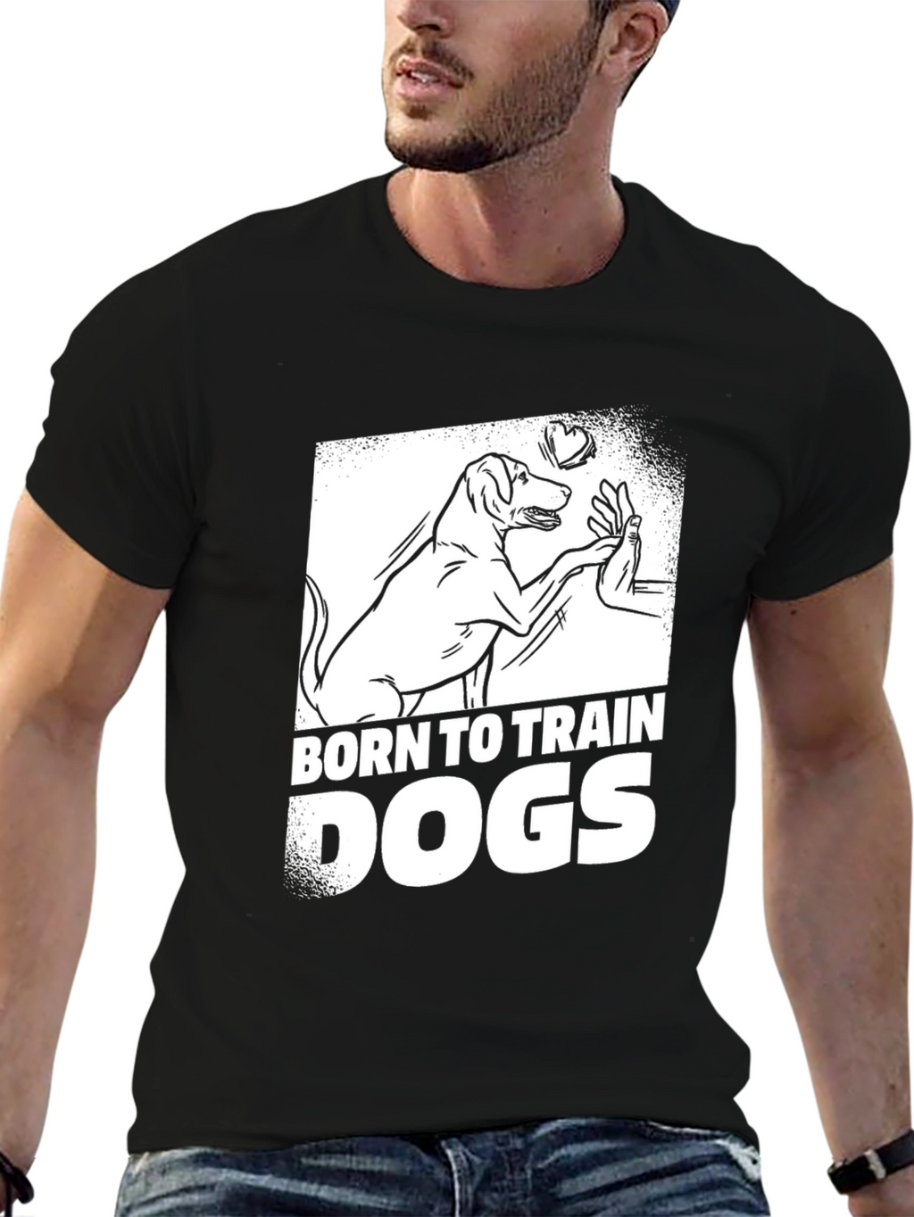 Born To Train Dogs Graphic T-Shirt