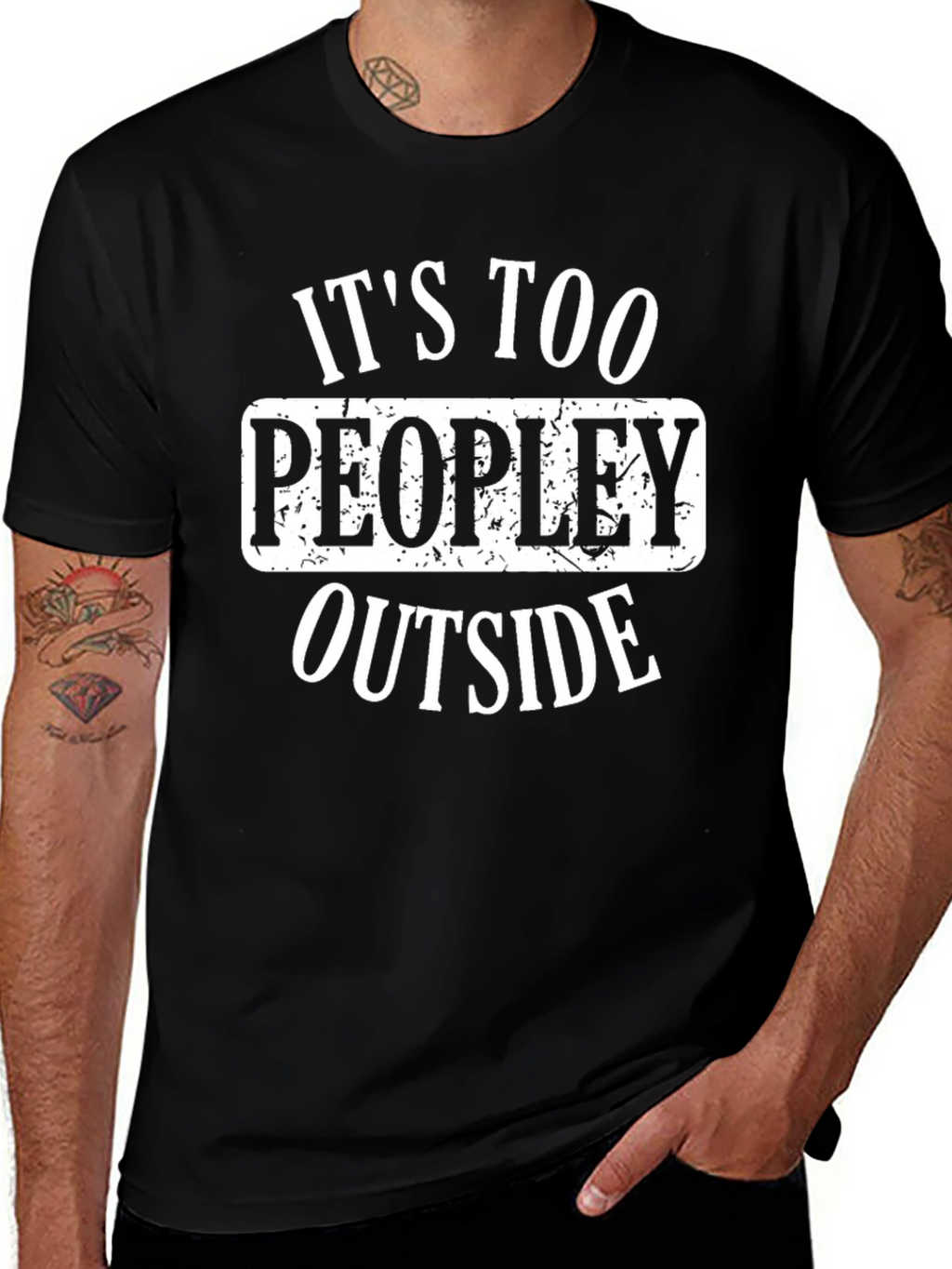 Its Too Peopley Outside Graphic T-Shirt