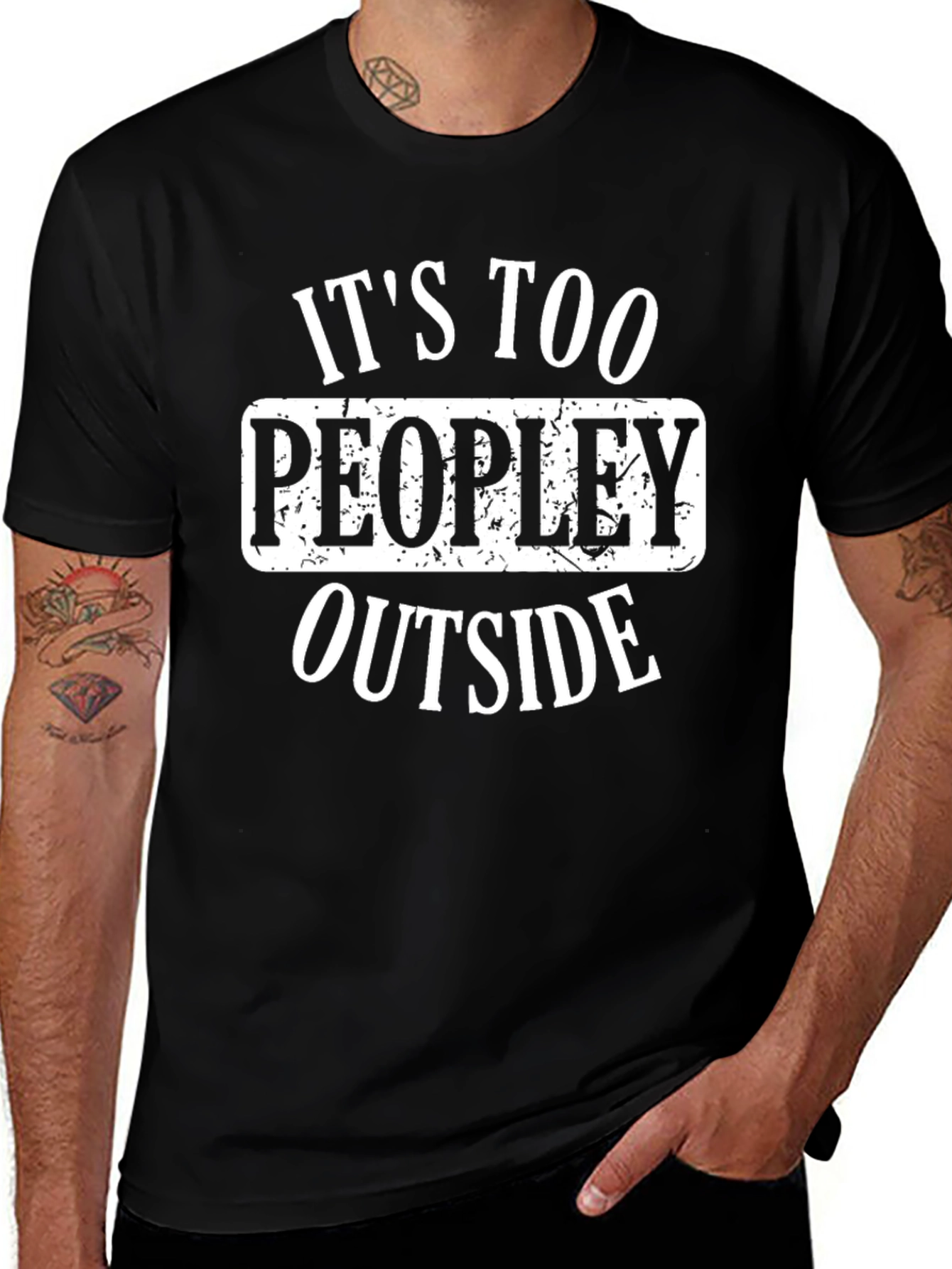 Its Too Peopley Outside Graphic T-Shirt