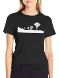 Mens Black Nature Silhouette Graphic Tee