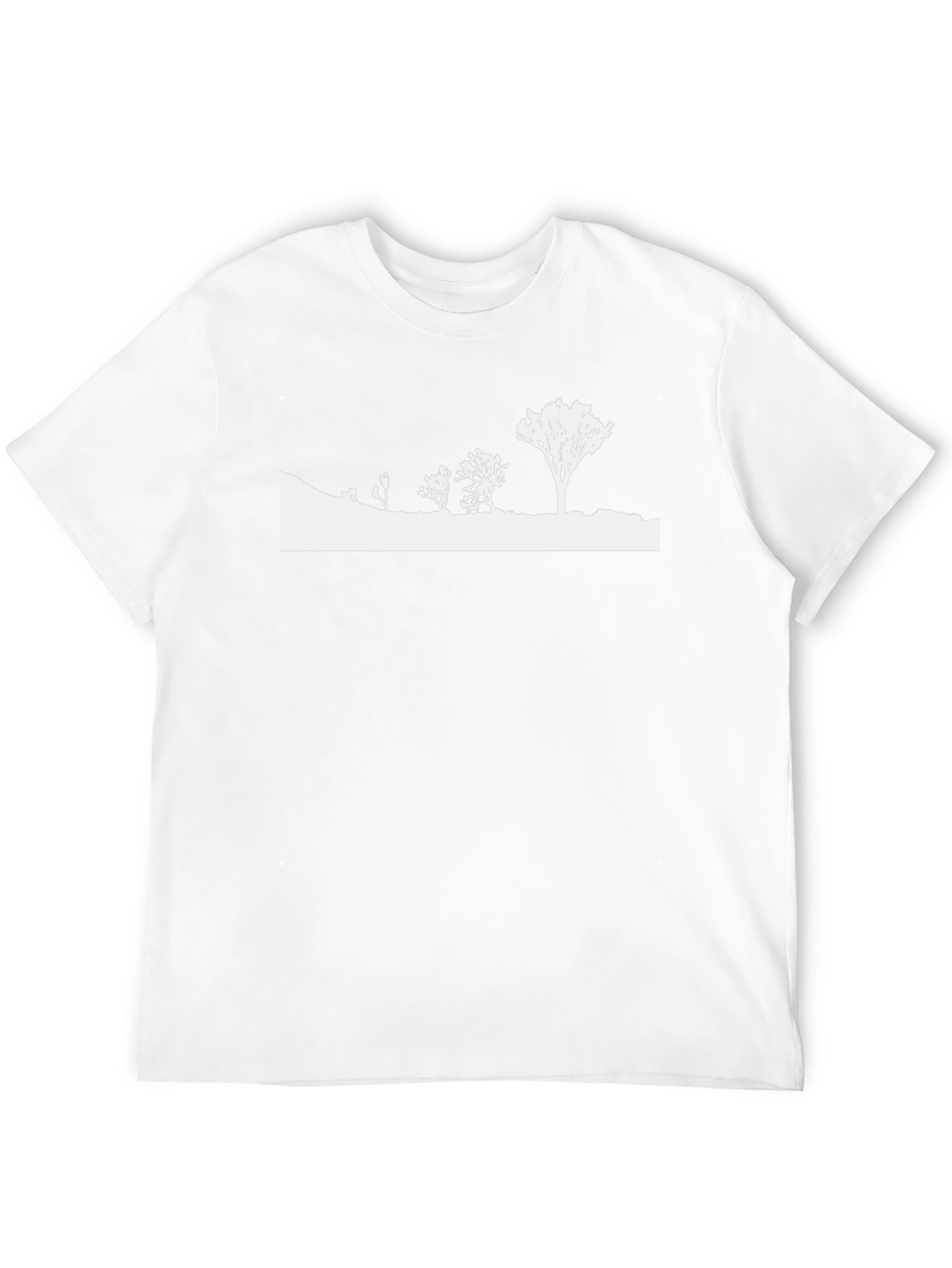 Mens Black Nature Silhouette Graphic Tee