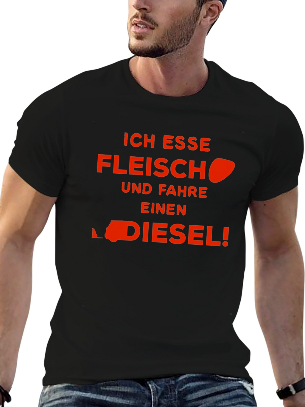 Ich Esse Fleisch Und Fahre Einen Diesel! T-Shirt