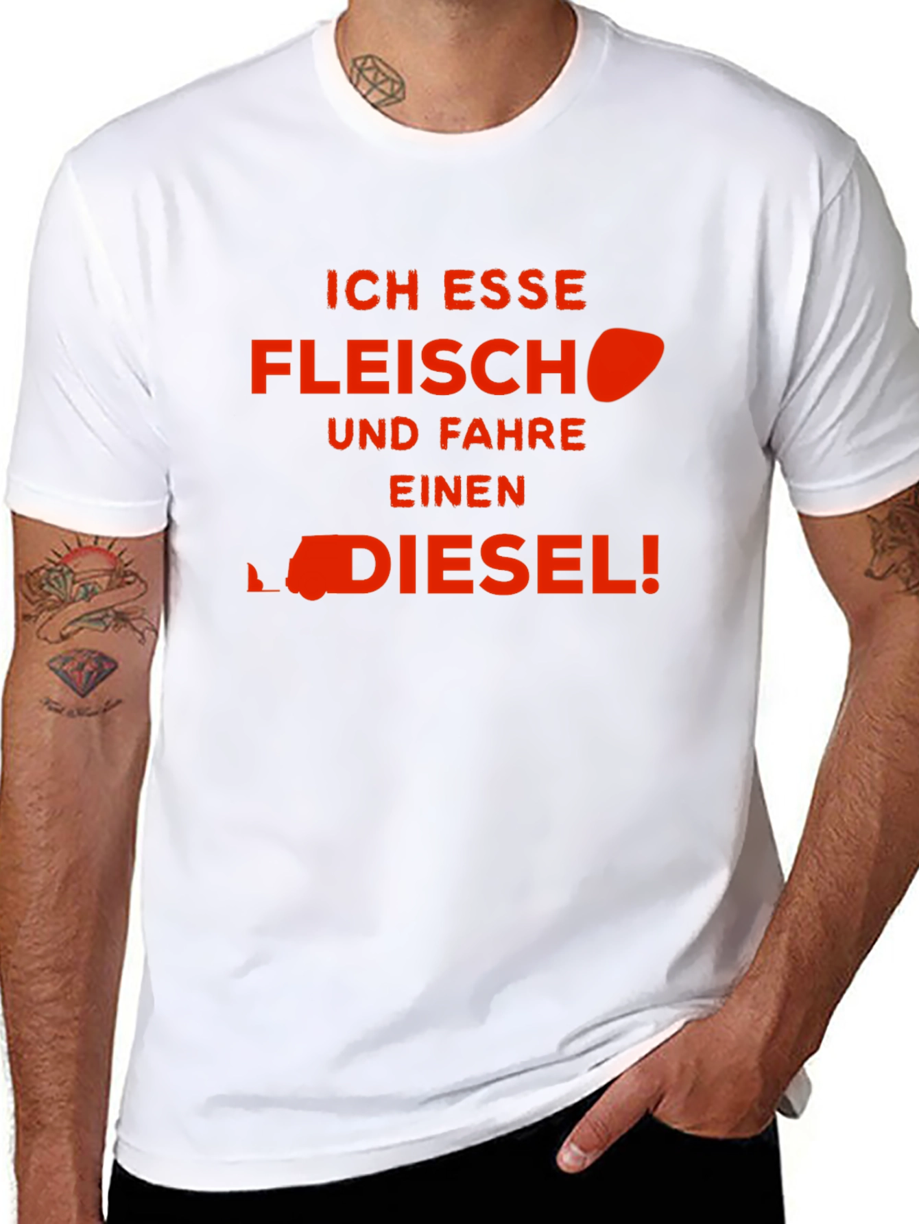 Ich Esse Fleisch Und Fahre Einen Diesel! T-Shirt