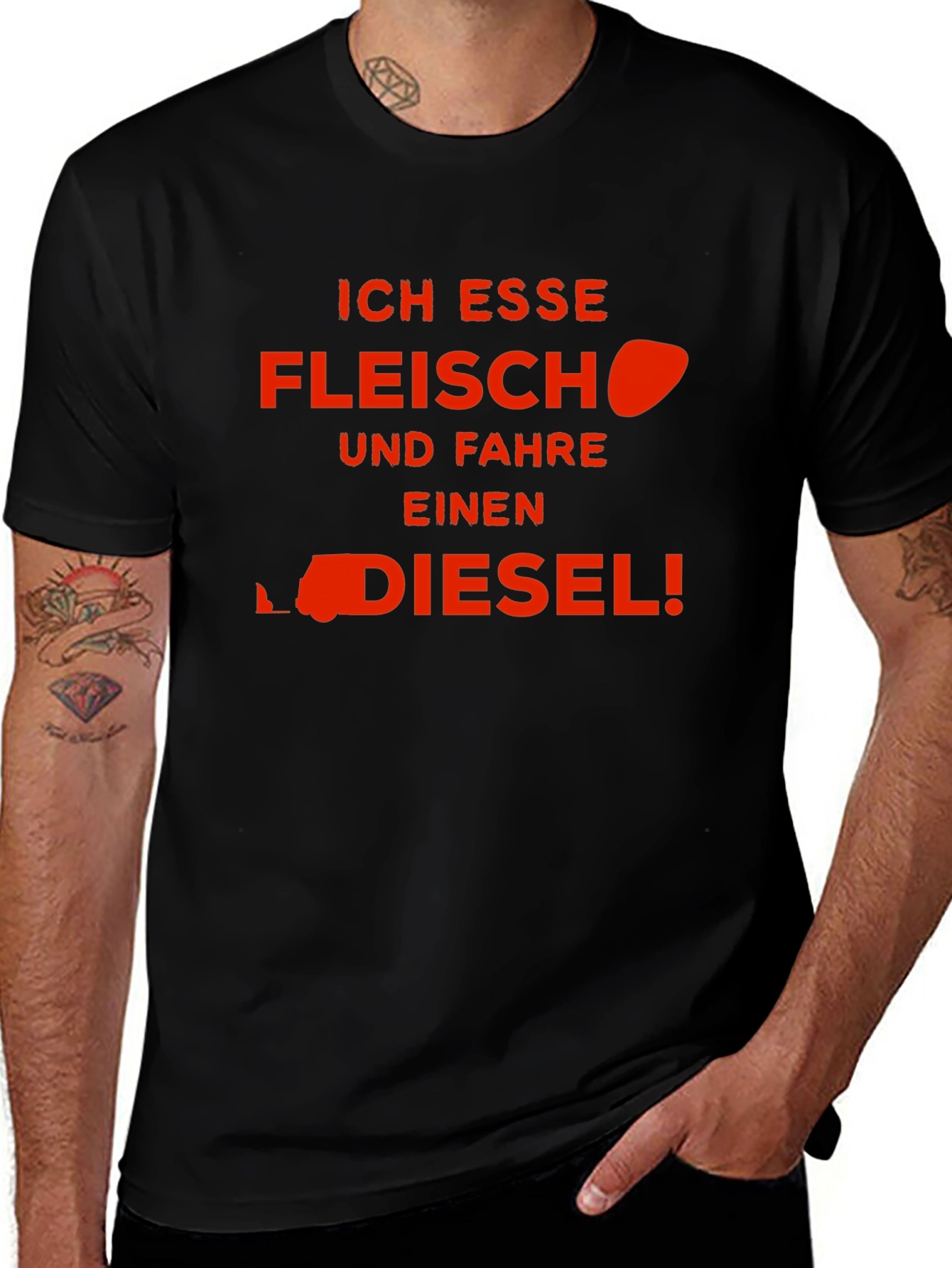 Ich Esse Fleisch Und Fahre Einen Diesel! T-Shirt