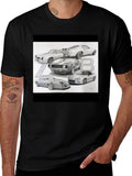 Classic Car Sketch Black Tee