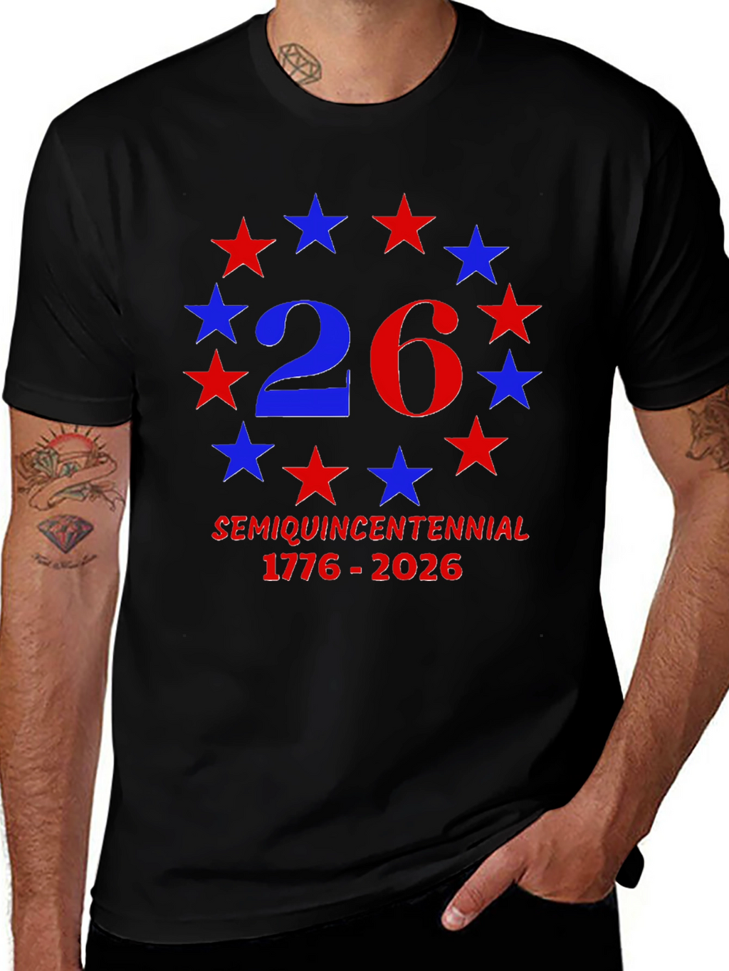 SemiQuincentennial 1776-2026 Patriotic T-Shirt