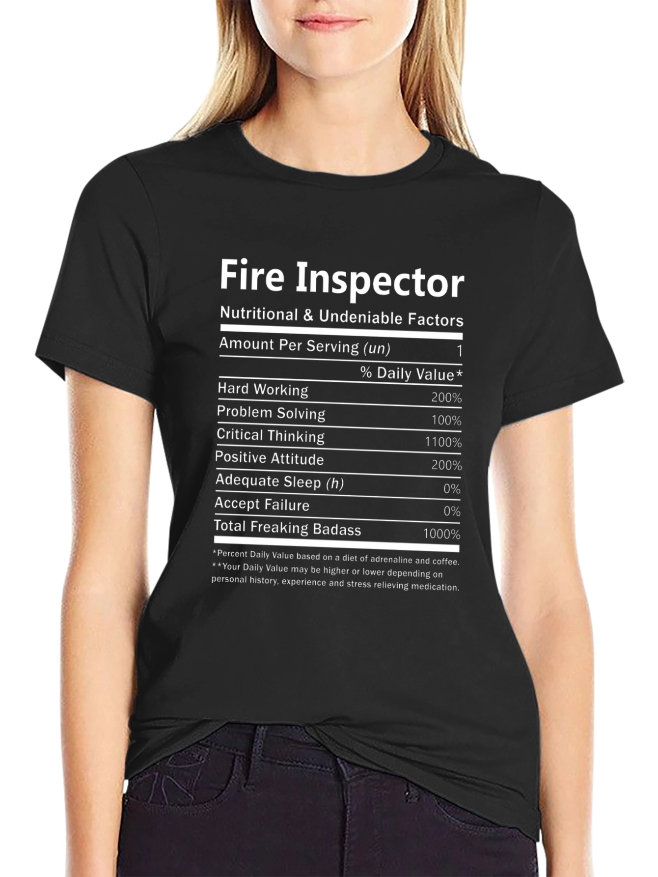 Fire Inspector Nutritional Facts T-Shirt