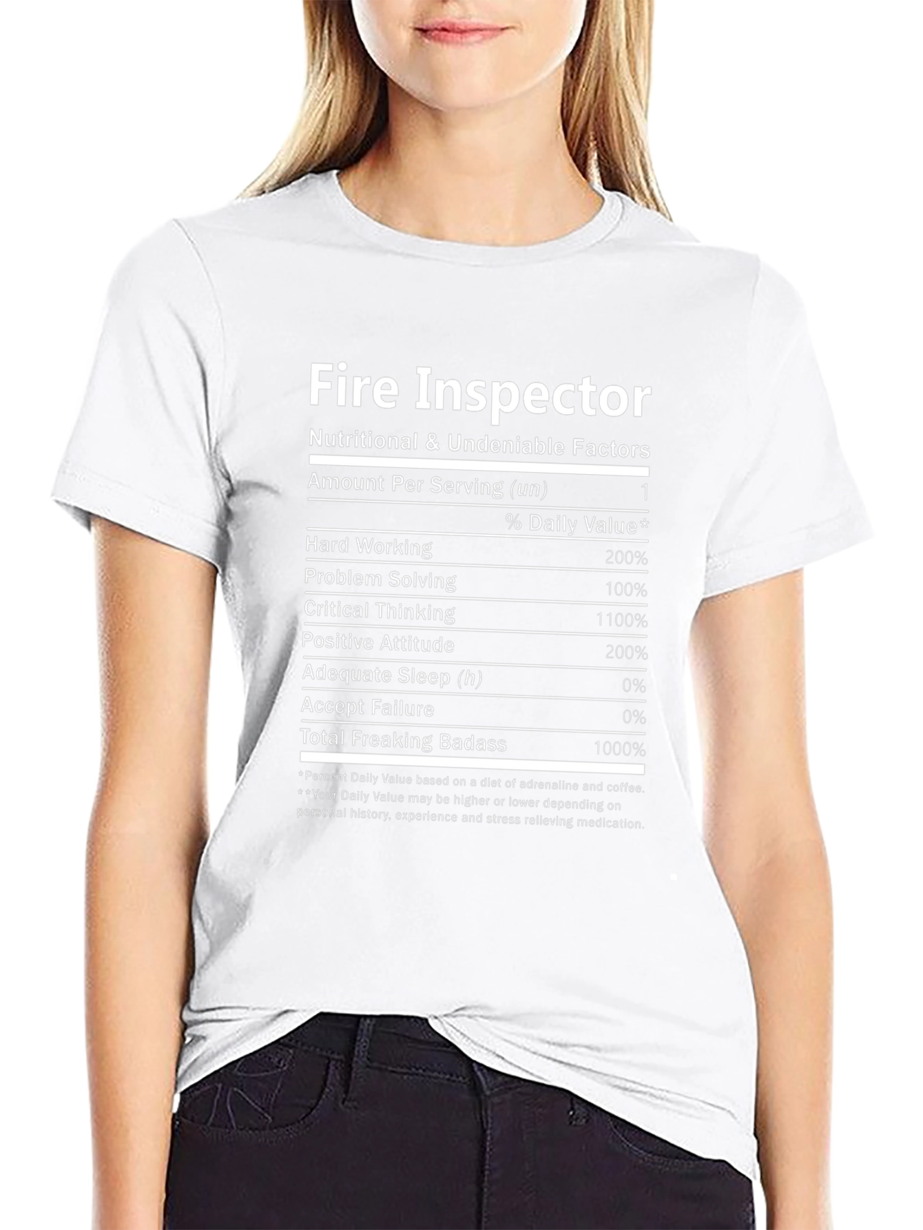 Fire Inspector Nutritional Facts T-Shirt