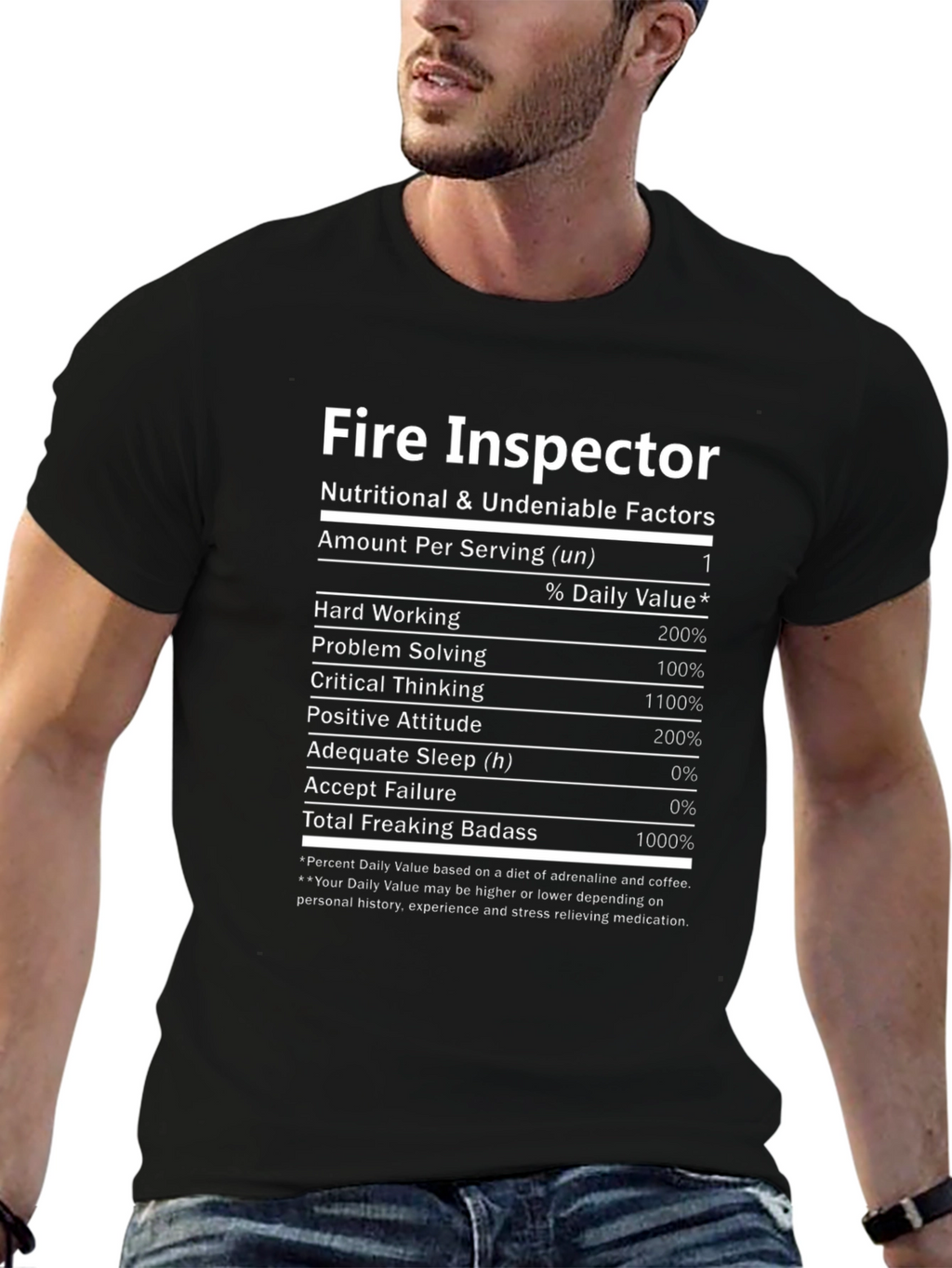 Fire Inspector Nutritional Facts T-Shirt
