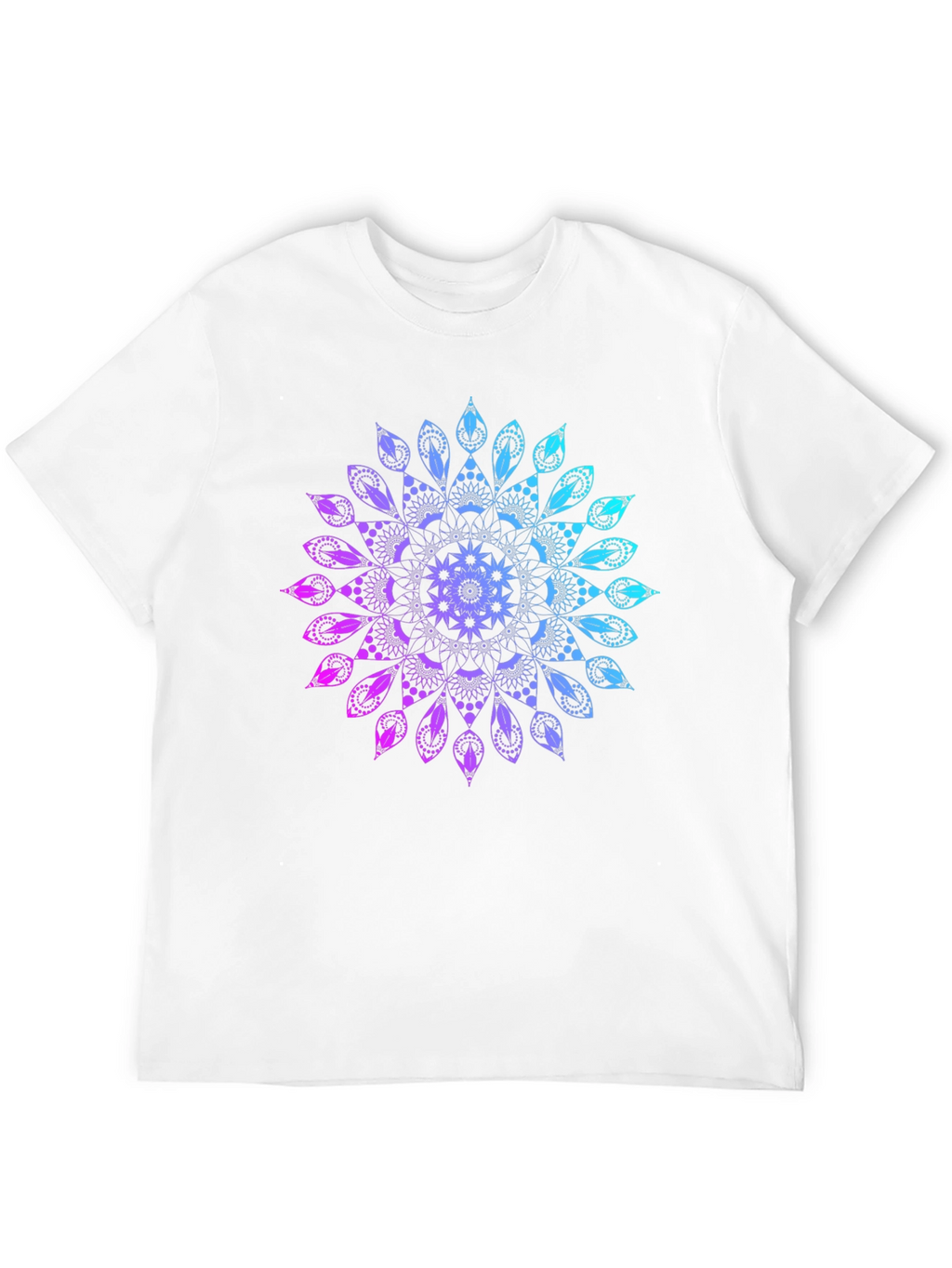 Mandala Gradient Graphic Black T-Shirt