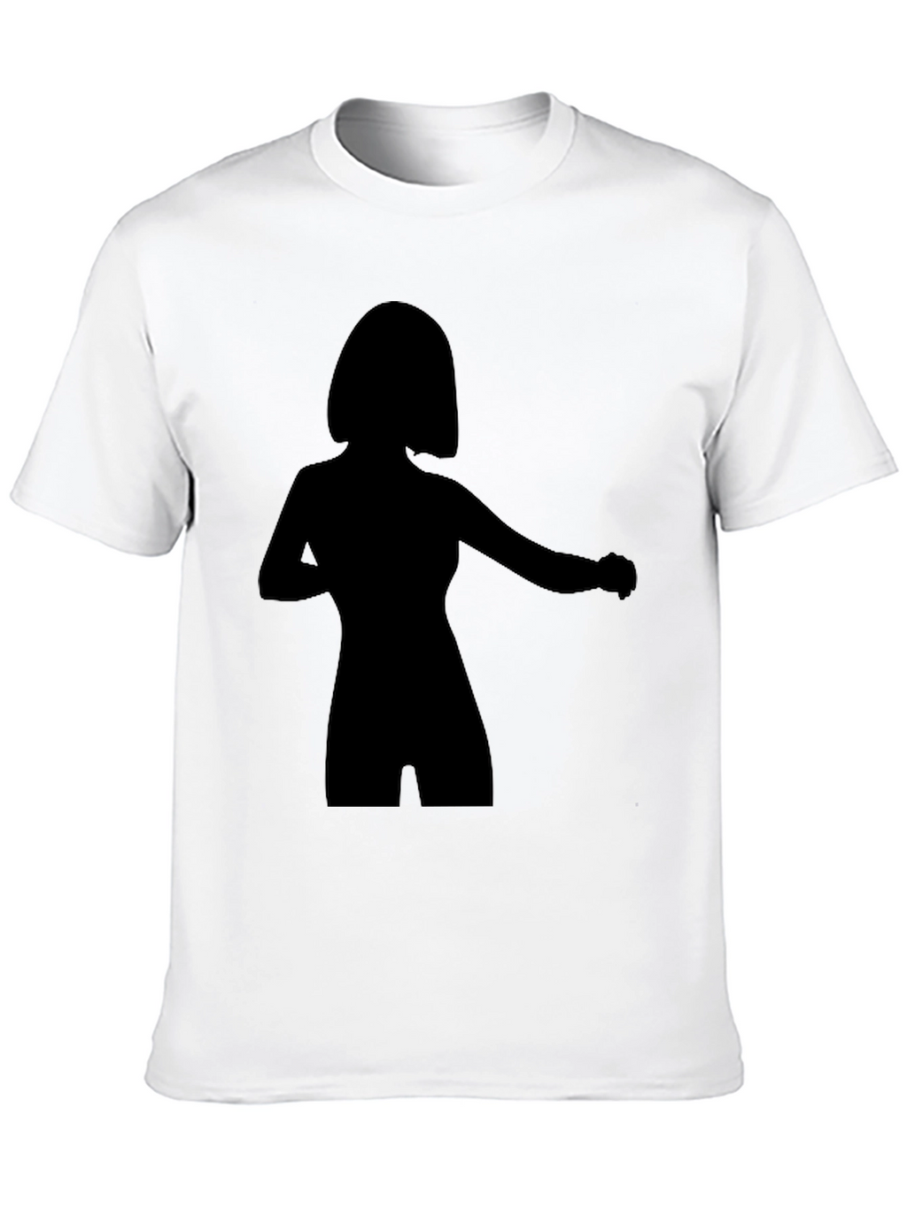 Silhouette Graphic Tee - Stylish Black Cotton T-Shirt