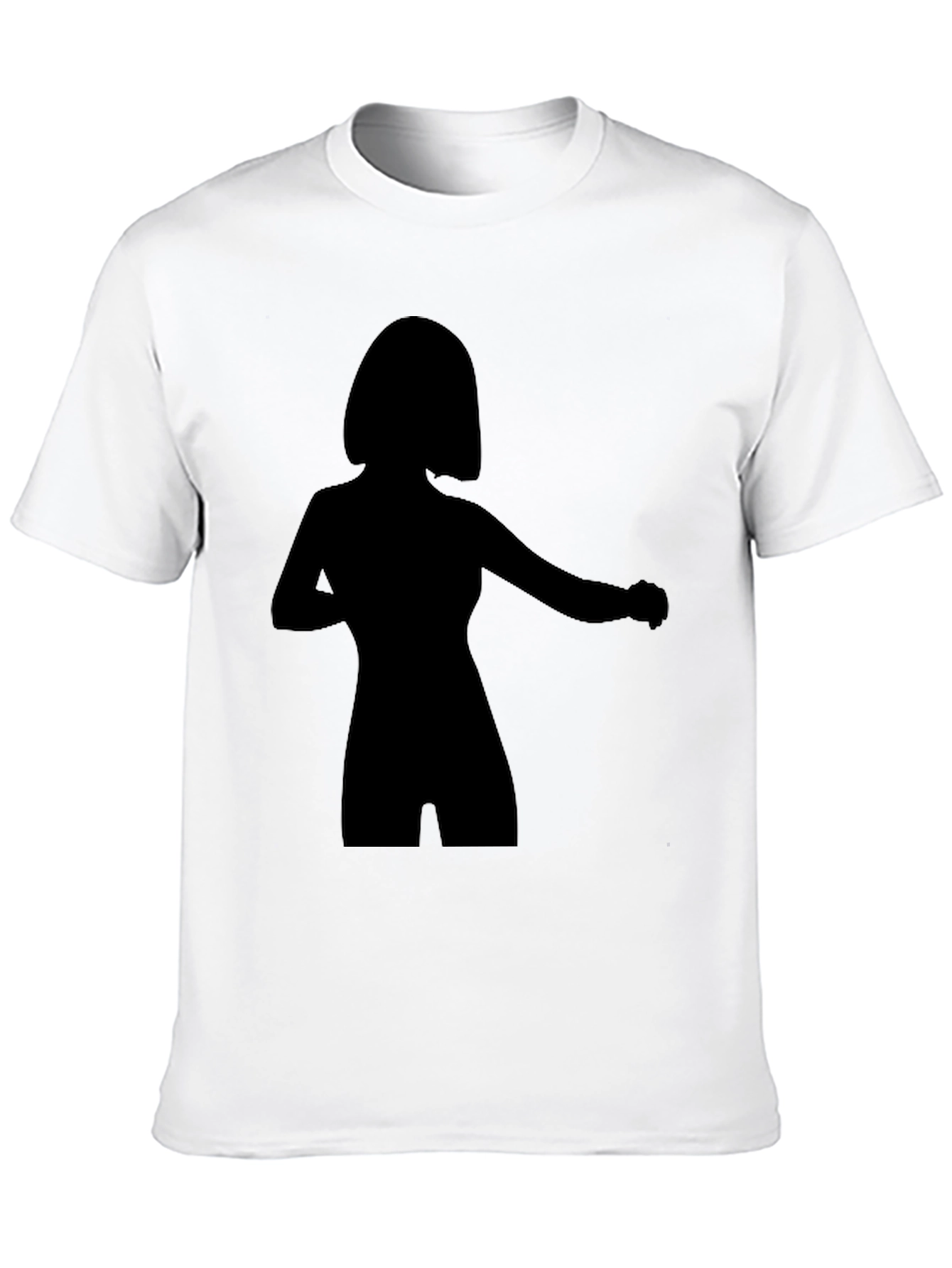 Silhouette Graphic Tee - Stylish Black Cotton T-Shirt