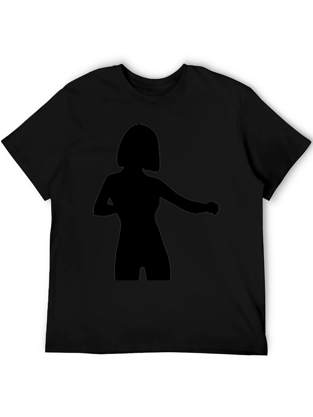 Silhouette Graphic Tee - Stylish Black Cotton T-Shirt
