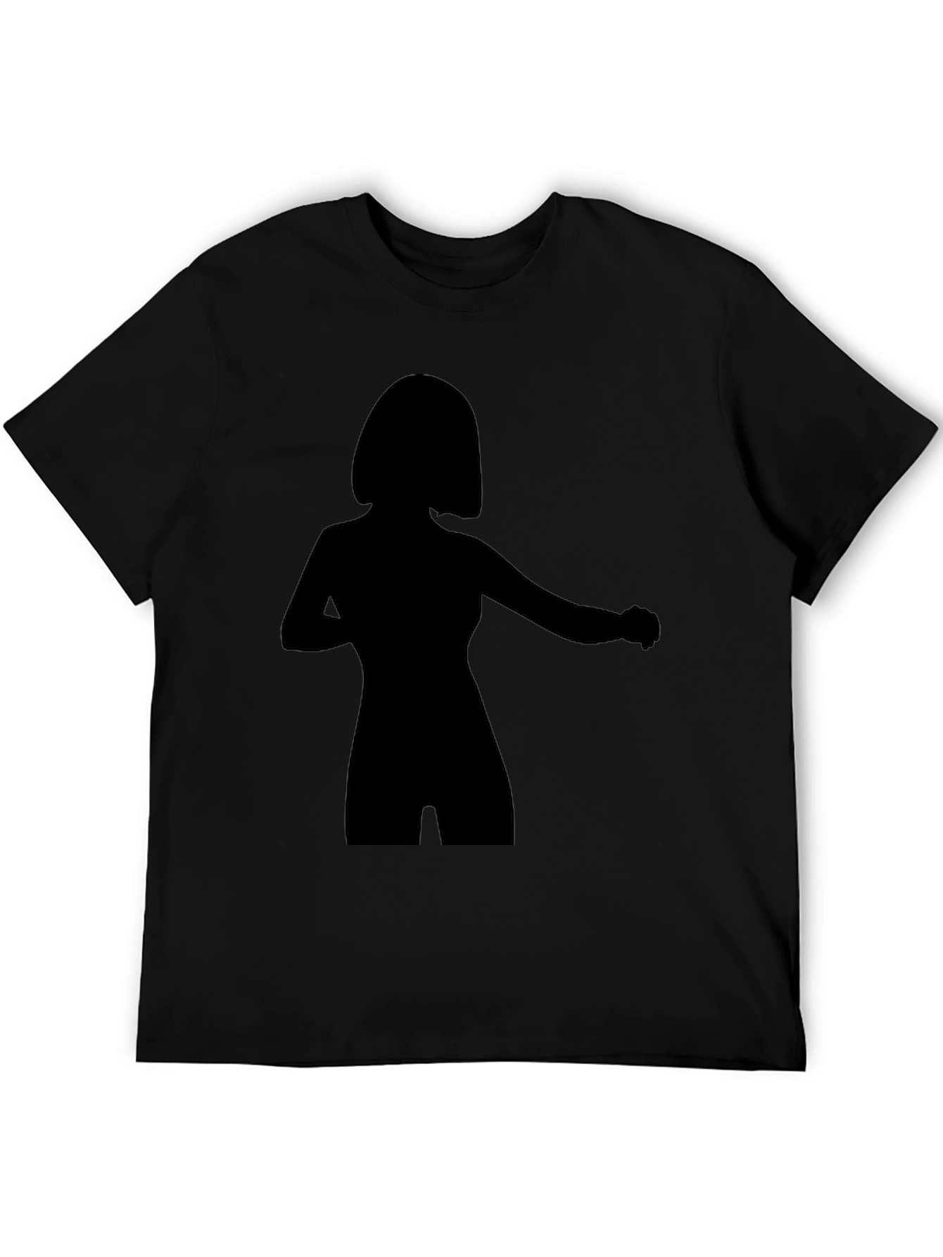 Silhouette Graphic Tee - Stylish Black Cotton T-Shirt