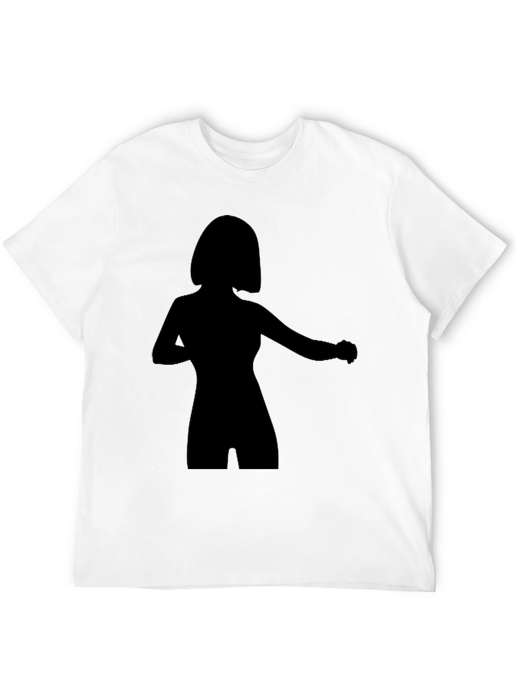 Silhouette Graphic Tee - Stylish Black Cotton T-Shirt
