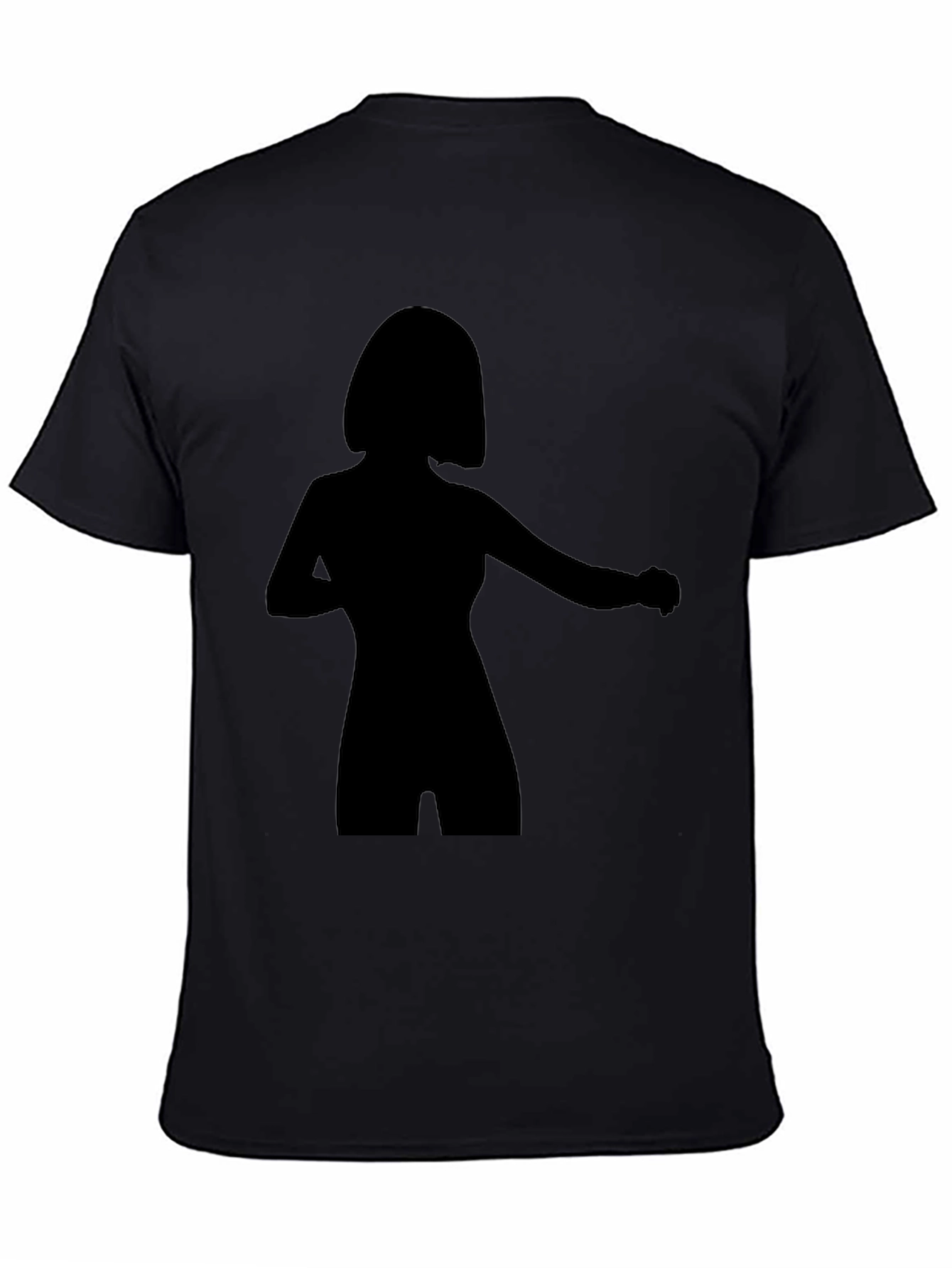 Silhouette Graphic Tee - Stylish Black Cotton T-Shirt