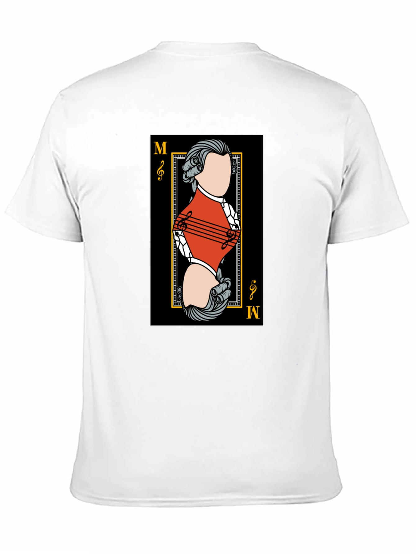 Mozart Card T-Shirt - Unique Musical Design