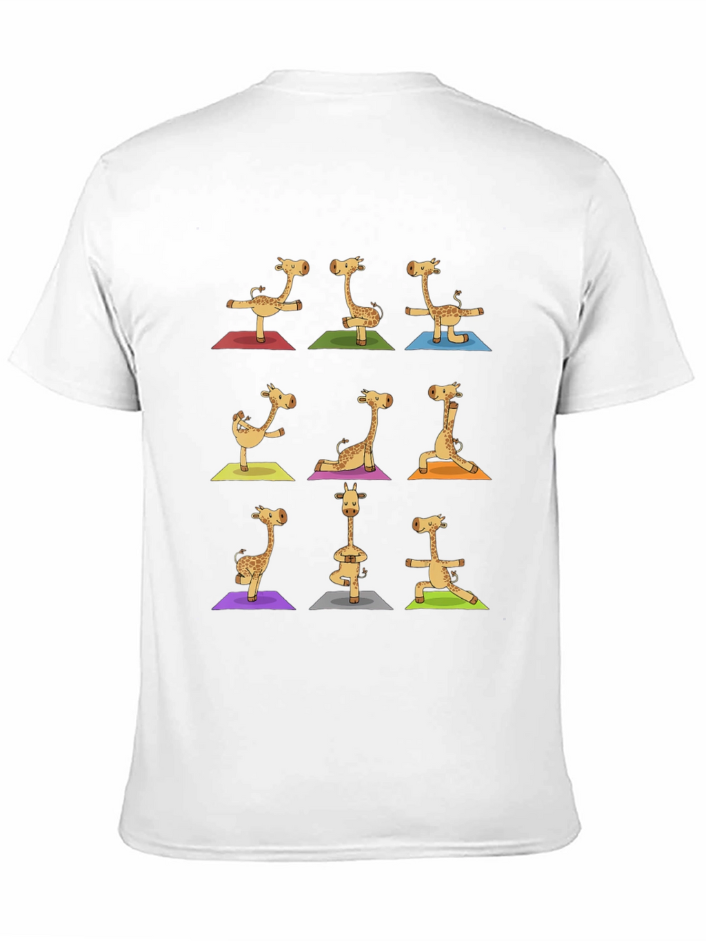 Giraffe Yoga Graphic Tee - Mens Black T-Shirt