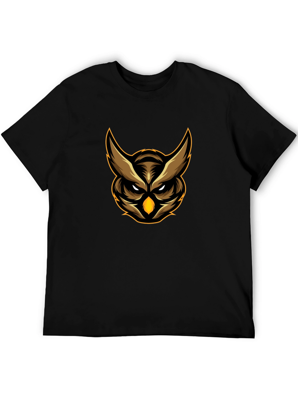 Owl Graphic Tee - Black Cotton Comfort