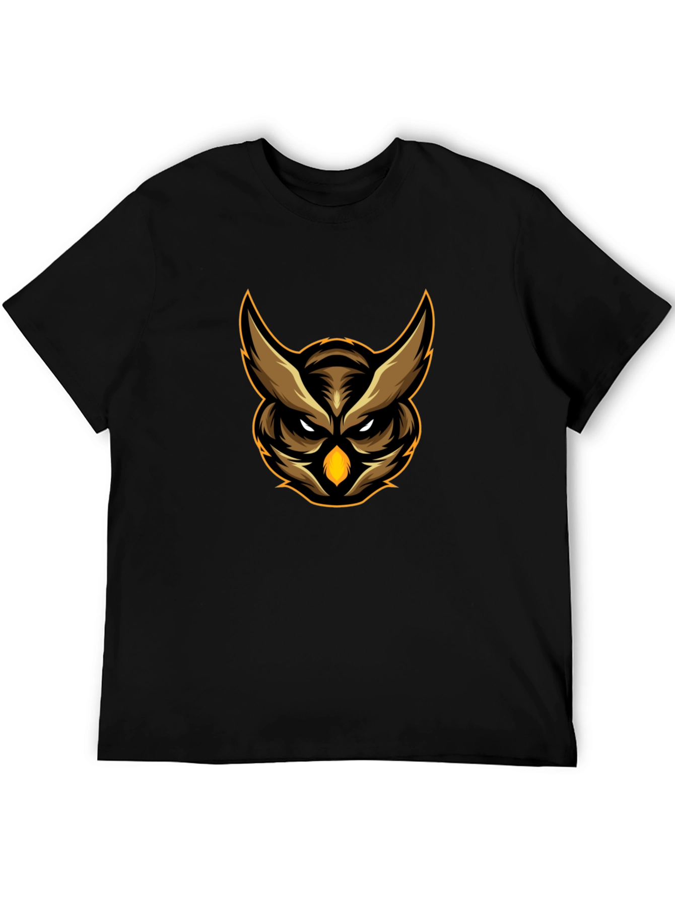 Owl Graphic Tee - Black Cotton Comfort
